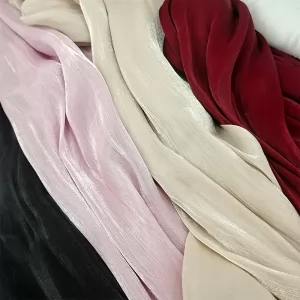 Wholesale New Design 100% Recycled Polyester Cut Flower Crepe Chiffon Jacquard Fabric for Skirt or Dress