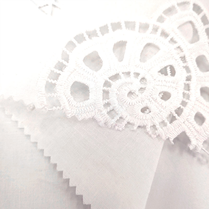 Wholesale French Lace Fabric Floral Polyester Cotton Embroidery for Dresses