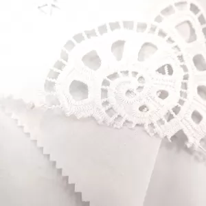 Wholesale French Lace Fabric Floral Polyester Cotton Embroidery for Dresses