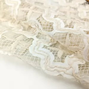 Perforated Woven Embroidery Yarn Polyester Nylon Cotton Fabric for Wedding Dresses Accessories Anti Static Eco-Friendly