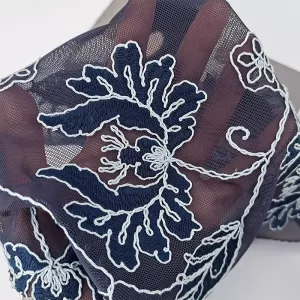 High Quality Embroidery Style Polyester Nylon Cotton Jacquard Embroidery Fabric for Dress