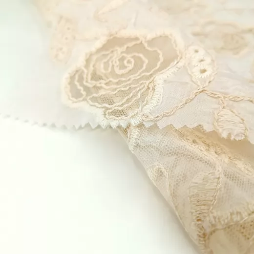 Factory Spot French Lace Embroidery Fabric for Dress Top Quality Custom Wholesale Water Soluble Polyester Cotton Nylon Fabric