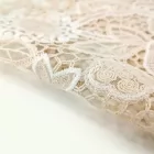 Stylish Embroidered Hollow Fabric With Polyester Nylon Cotton Embroidery Thread for Premium Apparel Women Dress