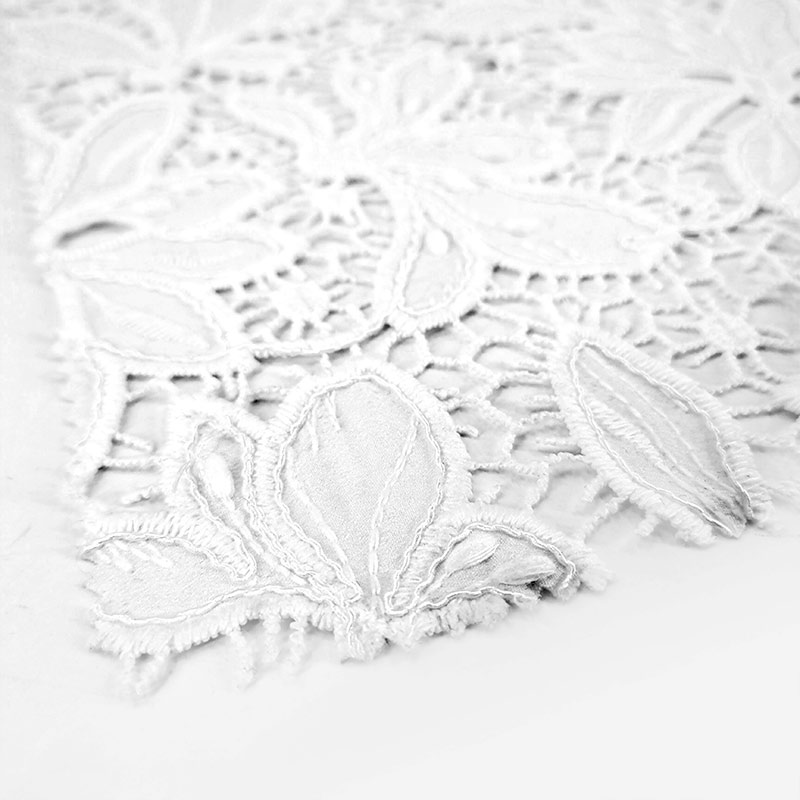 Wholesale Water Soluble Fashion Lace Fabric Polyester Embroidery Lace Fabric
