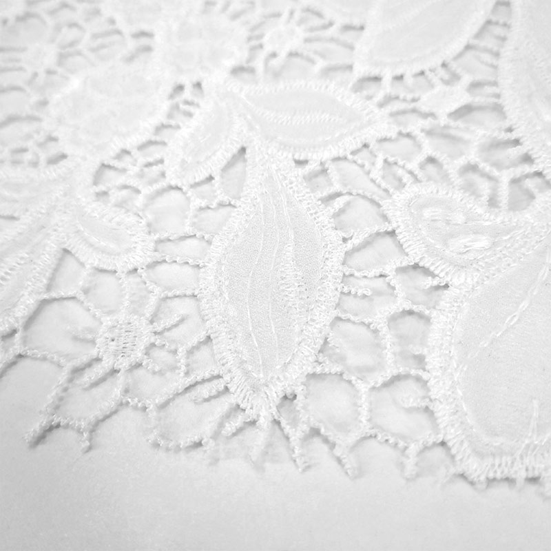 Wholesale Water Soluble Fashion Lace Fabric Polyester Embroidery Lace Fabric