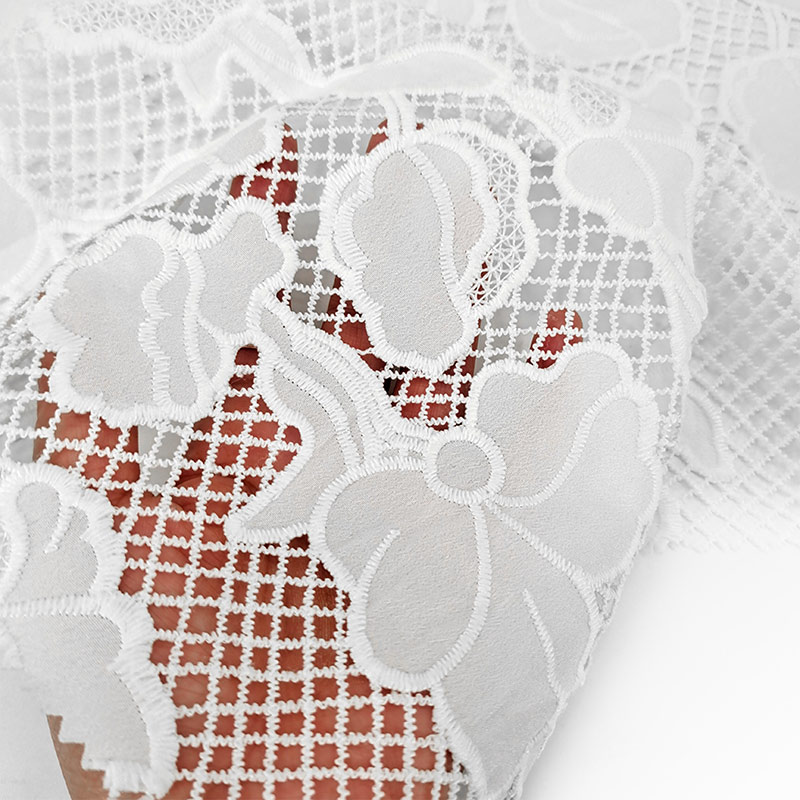 Embroidery Polyester Lace Fabric for Dress